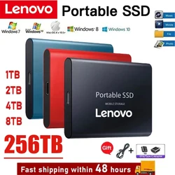 Lenovo Unità a stato solido esterna ad alta velocità Disco rigido portatile da 1 TB SSD Disco rigido esterno da 2 TB Disco rigido ssd per laptop Mac