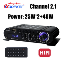 Woopker ST-839 HiFi 2.1 Channel Power Amplifier 25W*2+40W Subwoofer Amplifier  Sound Amp Bass and Treble Adjustmen Household AMP