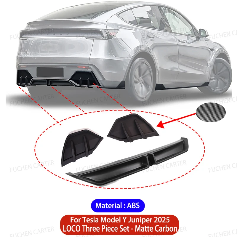 3PCS Matte Carbon