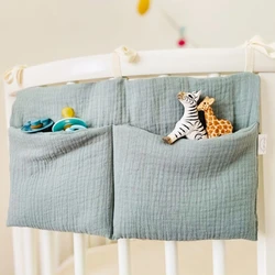 Baby Bedside Storage Bag Baby Crib Organizer Hanging Bag For Baby Essentials Multi-Purpose Newborn Bed Hanging Diaper Toy Tissue