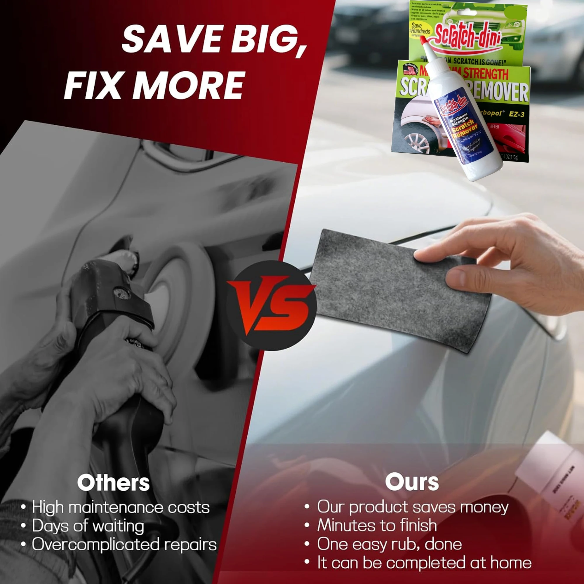 

Auto Scratch Remover Polishing Compound Car Body Paint Repair Paste Scratch Eraser Surface Polisher Paint Restoration