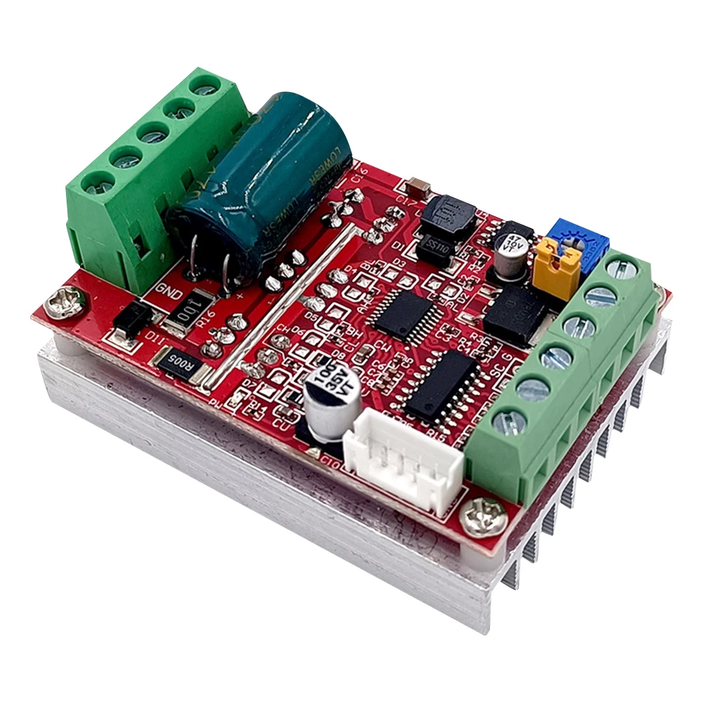 DC 6-60V 400W BLDC Three Phase DC Brushless Motor Controller PWM Hall Motor Control Driver Board PLC 0-5V Analog Control Speed