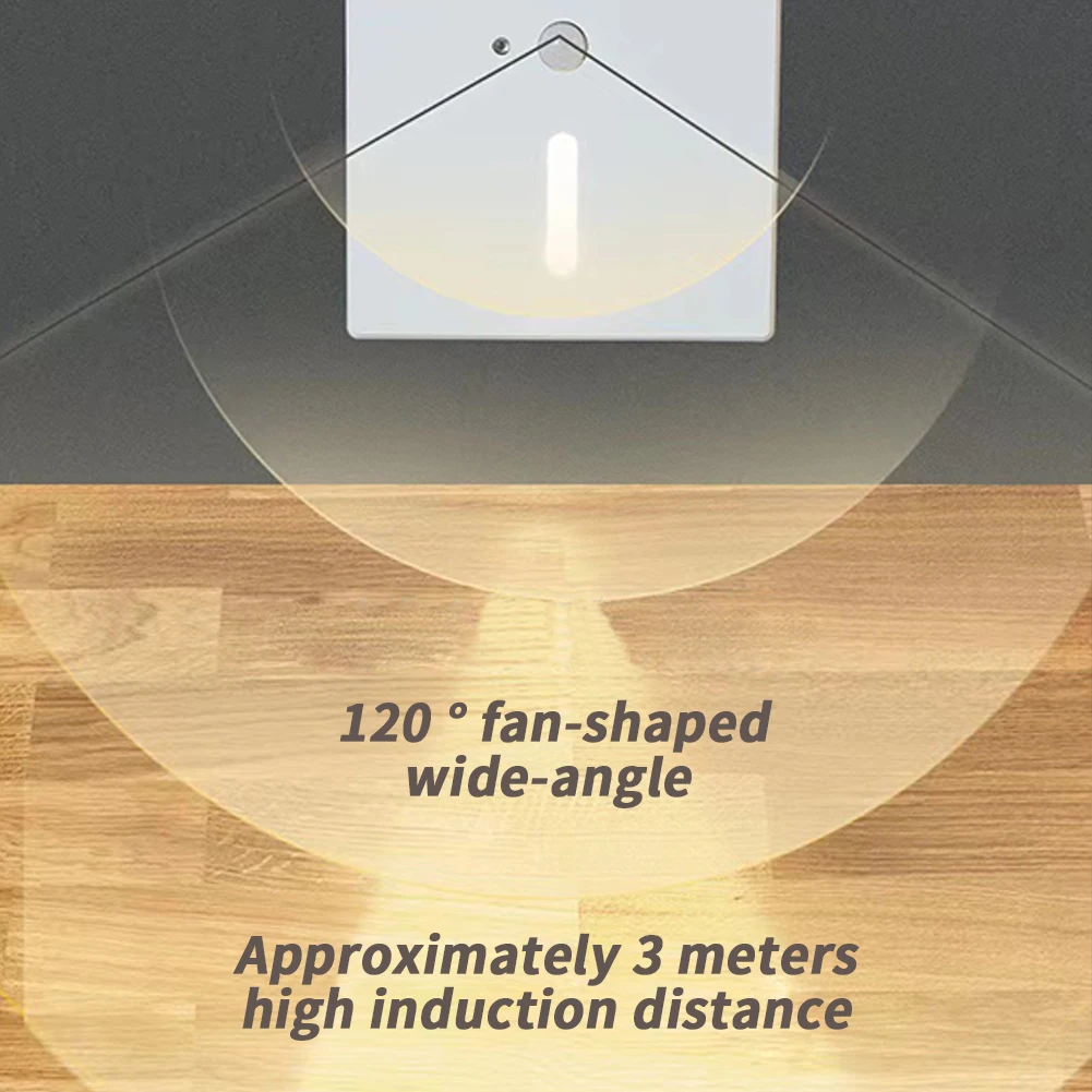 Luci per scale a LED per interni con lampada da parete quadrata 2W con guscio in alluminio a temperatura di colore 80lm 3000K per camera da letto