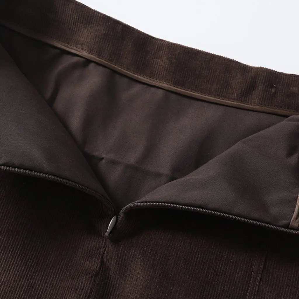 

ZFC-9759 Women's Corduroy Skirt European American Style Winter Modern Retro A-Line Design Yadan Wind