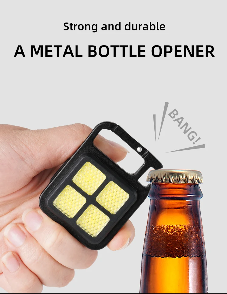 Mini LED Flashlight Magnetic COB Outdoor Camping Pocket Work Light USB Rechargeable Emergency Light