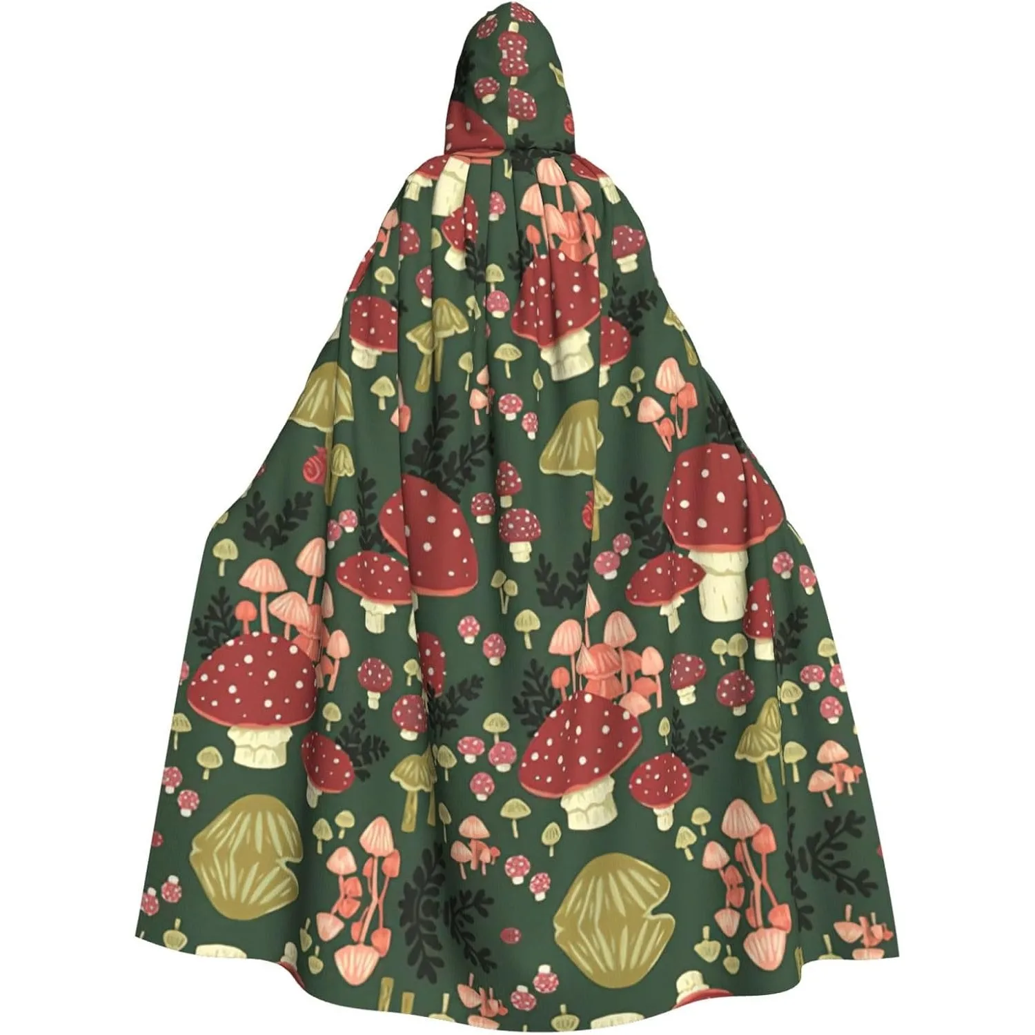 

Яркие грибы, художественный принт, накидка с капюшоном для взрослых, карнавальная праздничная накидка, халат для косплея, костюм для вечеринки, готический карнавал