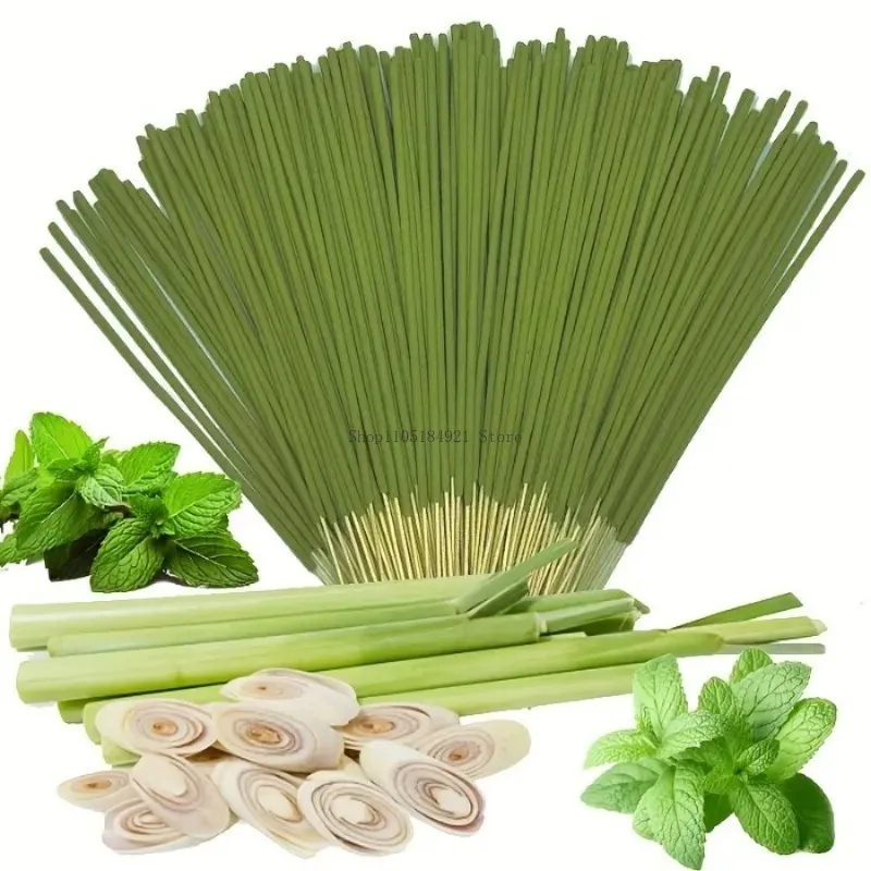 100Pcs Colored Bamboo Sticks Lemongrass Incense Sticks Home Living Rooms Hotels Remove Odor Purified Air Meditation Aromatherapy