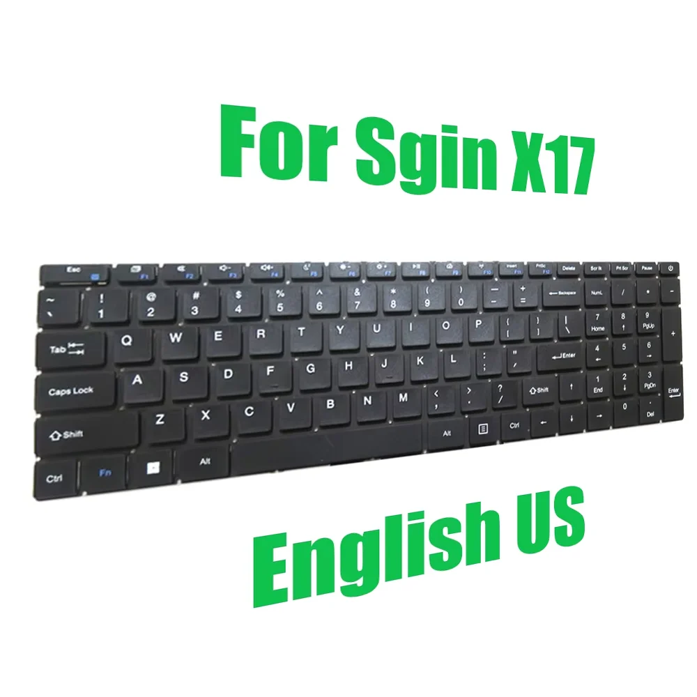 

For Sgin X17 Laptop Keyboard English US Black/Gray Without Backlit New