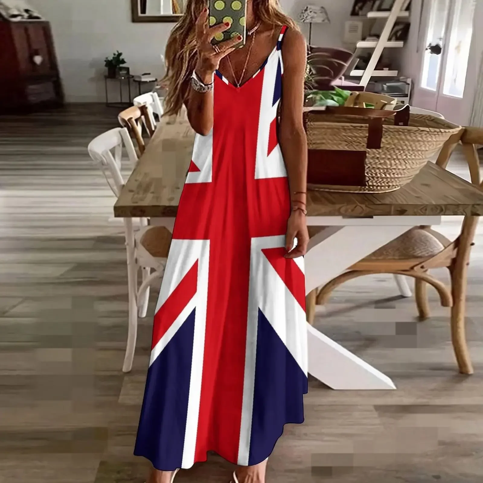 Vestido Punk sin mangas para mujer, vestido elegante con falda de verano, camiseta de Rose Union Jack Great Britain