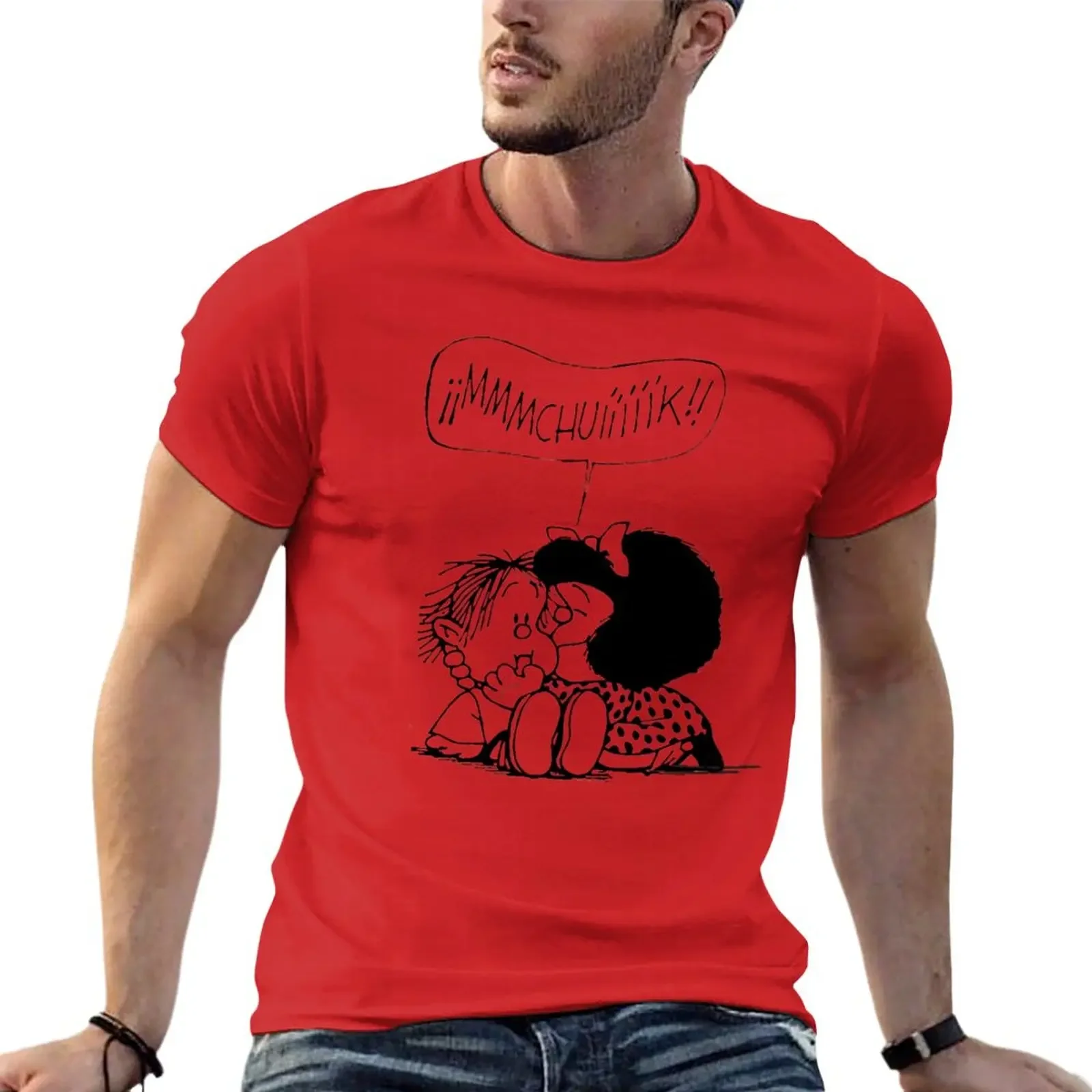 New Mafalda, little brother T-Shirt black t shirt man clothes anime T-shirts for men cotton