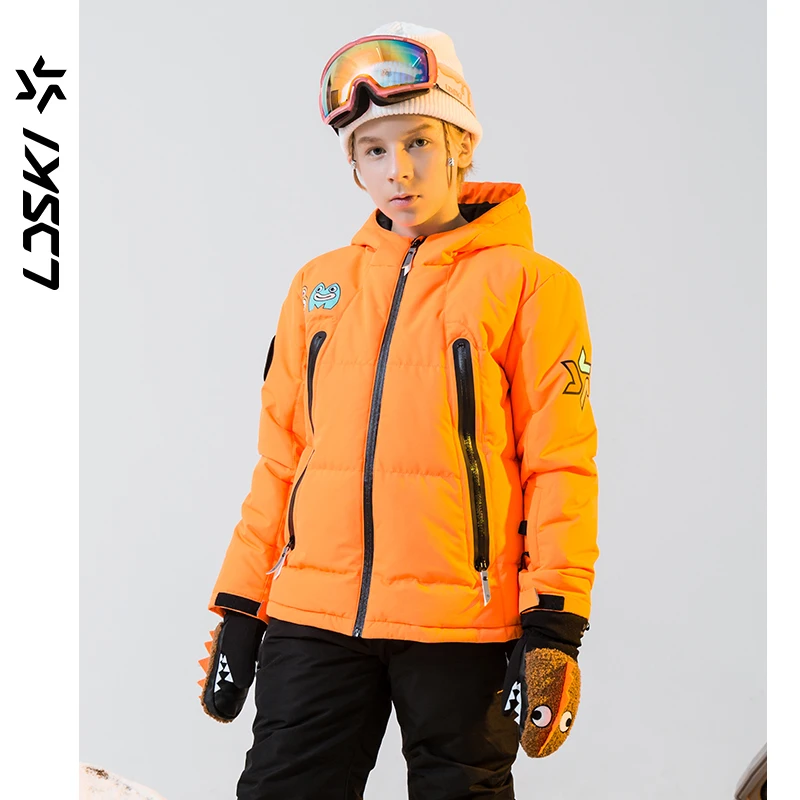 Ldski Ski Jassen Parkas Kinderen Winter Warme Waterdichte Winddichte Hoodies Kleding Outdoor Sport Snowboarden Jongens Meisjes Pak