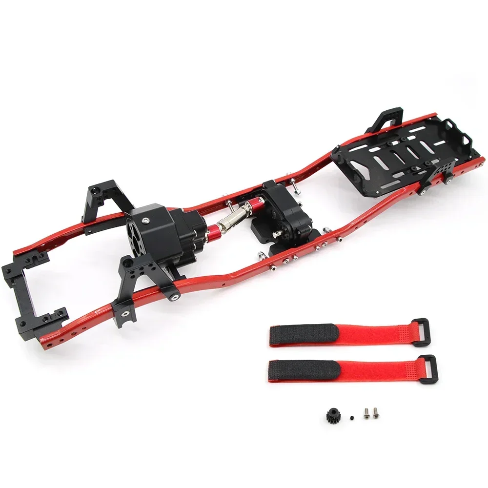 RC AXIAL SCX10 METAL CHASSIS FRAME 313MM WHEELBASE WITH FRONT GEARBOX FOR 1/10 JEEP WRANGLER BODY SHELL