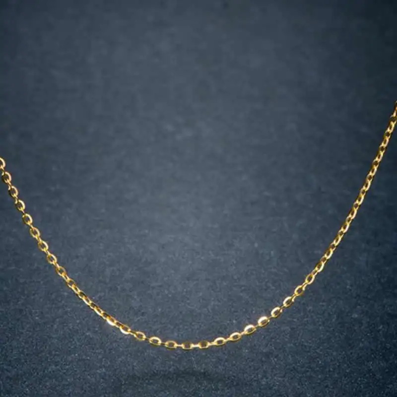 

Fine Gold 18K Yellow Gold Necklace AU750 Gold O Link Chain Necklace