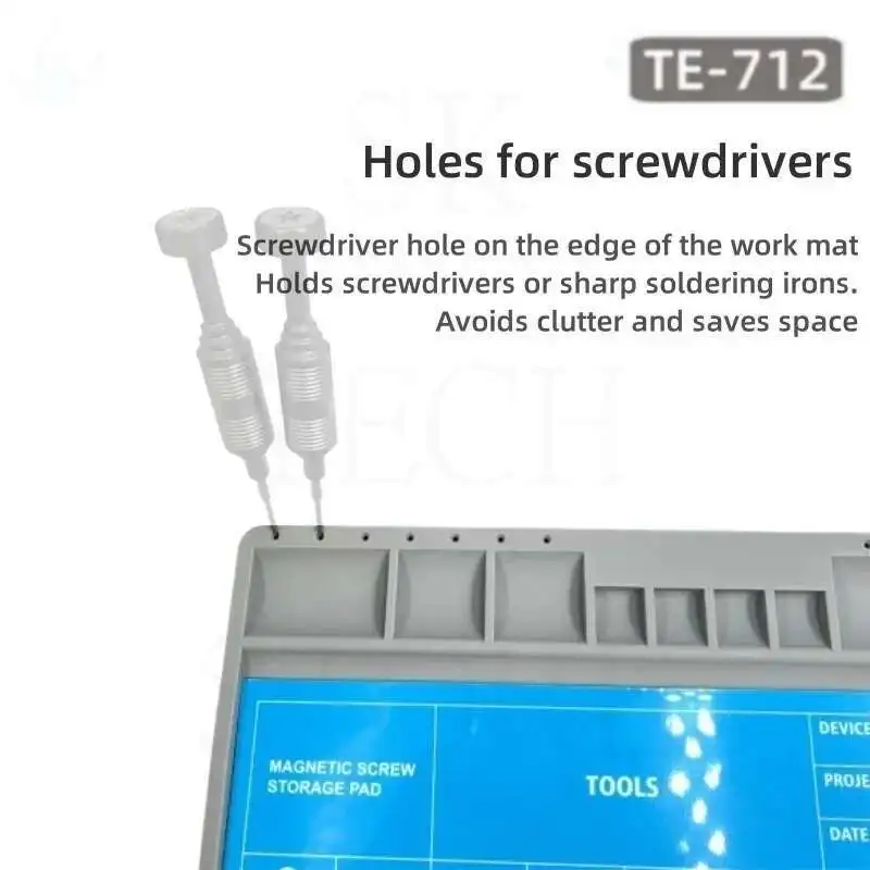 TE-712 Film Khusus Ponsel Bantalan Silikon Anti Selip Profesional Tikar Fleksibilitas Yang Baik untuk Perbaikan Jam Tangan Kamera Ponsel