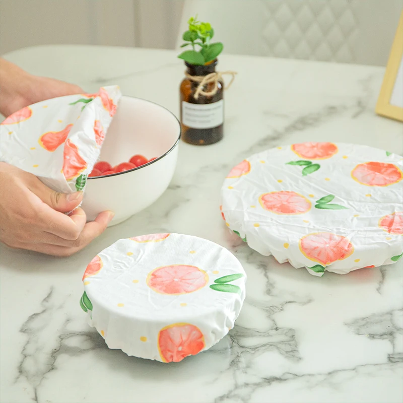 

3PCS/Set Elastic Cotton Bowl Covers Washable Stretch Lid for Food Storage, Pot, Plate, Outdoor Picnic, Refrigerator Household