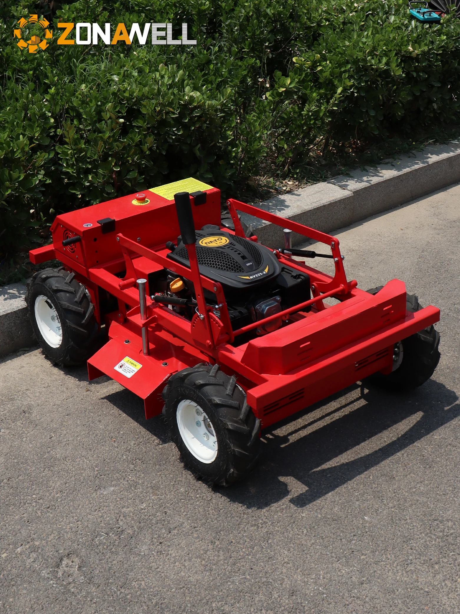 ZNW-600 Auto-Cruise RC Mower: Precise Route Planning, 30° Hill Tackle, USB Charging, Durable Steel Deck, for Both Residential an