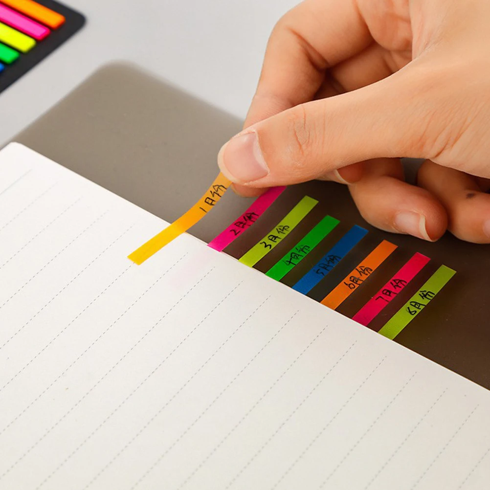 

15 Sheets Transparent Highlight Strips Reading Guides Sentence Markers Filing Flags Office School Book Notes Stickers Practical