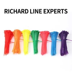 100 pcs 11 Color 3*100 mm Plastic Zip Tie Self-locking Nylon Cable Sleeve Ties Black Wire Binding Wrap Straps UL Certified