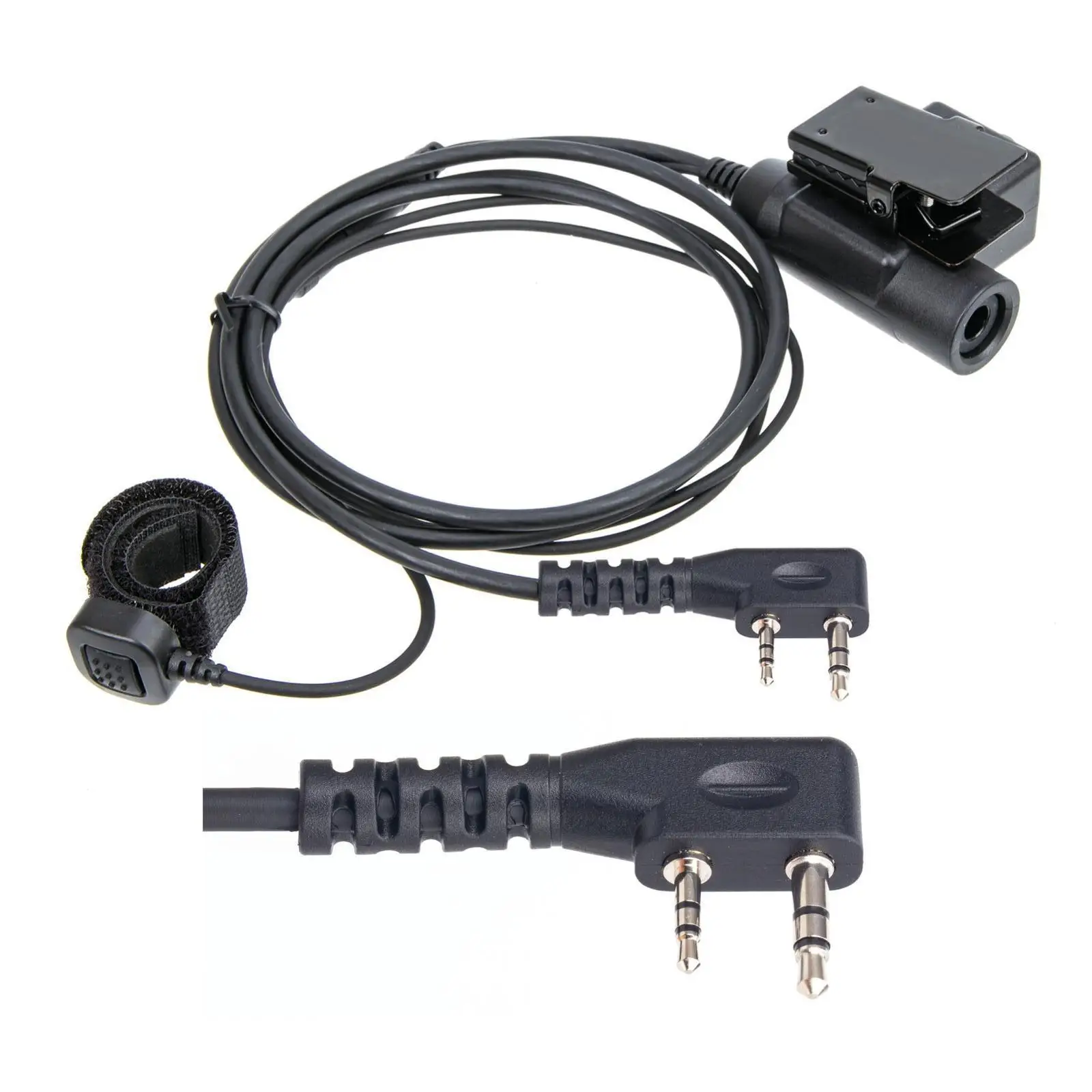 Finger Microphone PTT and U94 High Strength Adapter Suitable for TYT HYT KENWOOD BAOFENG Pro-Talk Radio Walkie Talkie