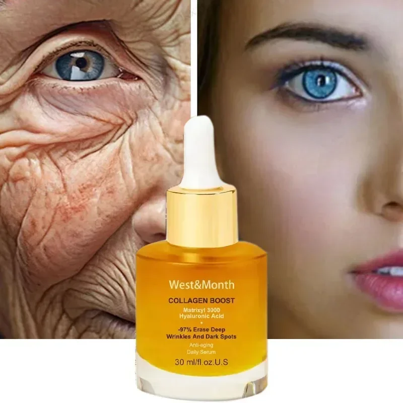 Colágeno Rosto Hidratante Soro, Fade Fine Lines, Brilhante Face Care, Novo, 2024