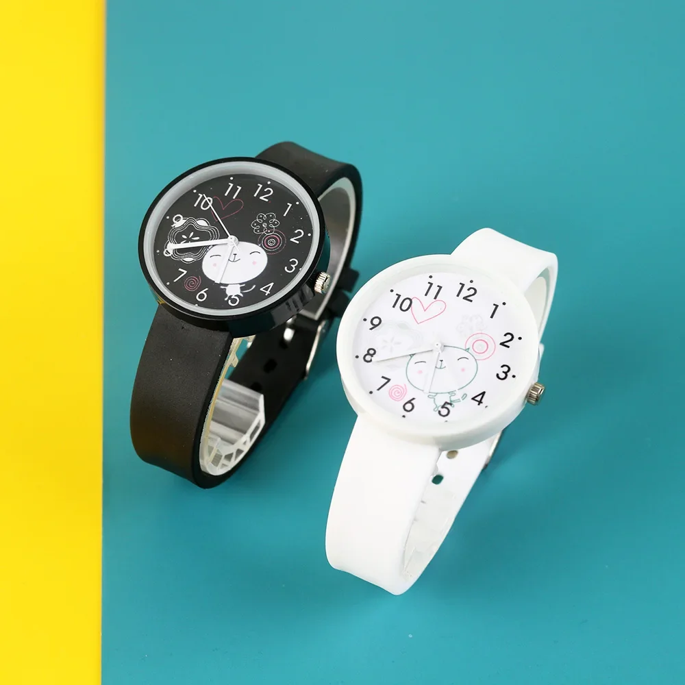 جديد الكرتون مشاهدة النساء الساعات الفتيات الفتيان هدية عيد ميلاد ساعة طالب ساعة بسيطة الحلوى سيليكون حزام relogio feminino