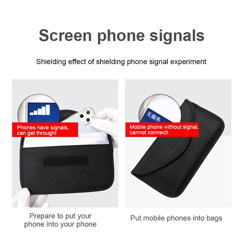 9 Colors Rectangle Safe Blocking Bag New Universal Phone Car Key Signal Blocker Case Keyless RFID Fob Pouch Faraday Cage