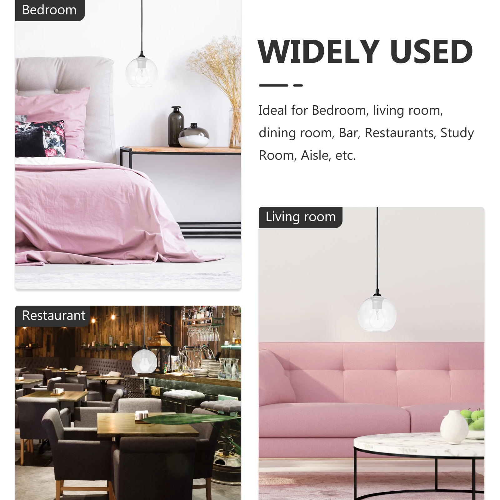 

Modern Lamp Shade Glass for Hanging Lampshade Decorative Shades Clear Lampshades Accessory Replacement Light