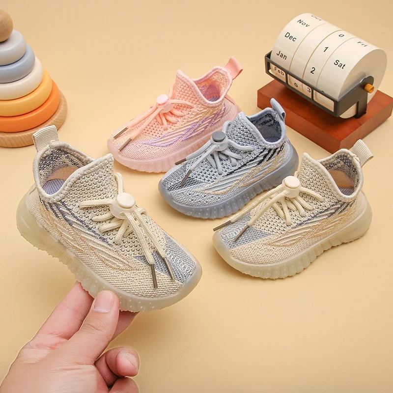 Leichte Kokosnuss-Schuhe für Jungen und Mädchen, Kinder-Sneaker für Frühling und Herbst, Weiche Atmungsaktive Laufschuhe, Gestrickte Mesh-Sportschuhe für Kleinkinder und Teenager – Detail 6