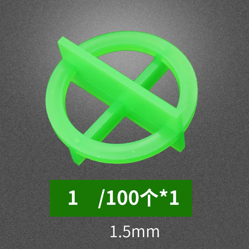 

100pcs 1.5Mm Tile Leveling Spacer Pp Material Floor Wall Construction Tool Easy Install Remove Tile Leveler System