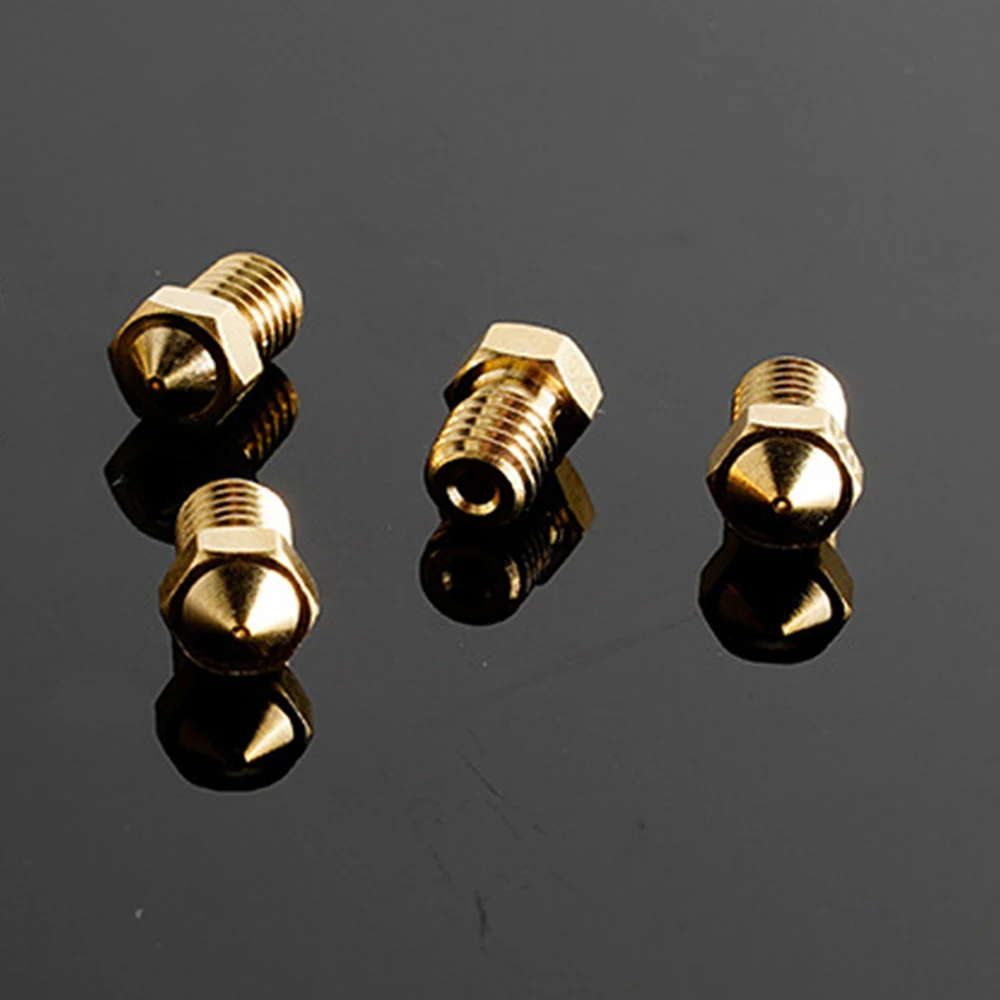 SADIJPR 10PCS/Lot MK8 Brass Nozzle 0.2MM 0.3MM 0.4MM 0.5MM Extruder Print Head Nozzle For 1.75MM CR10 CR10S Ender-3 3D Printer