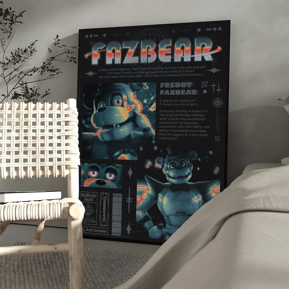Fnaf Five-Nights-At-Freddys klassisches Poster, Wandkunstdruck, geeignet für Wohnzimmer, Schlafzimmer, Bar, Salon, Heimdekoration, Geschenk – Detail 23