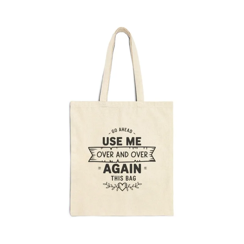 

Printed Canvas Bag Single Shoulder Foldable Shopping Handbag Thank You Mistress Design Lightweight Universal Color Options