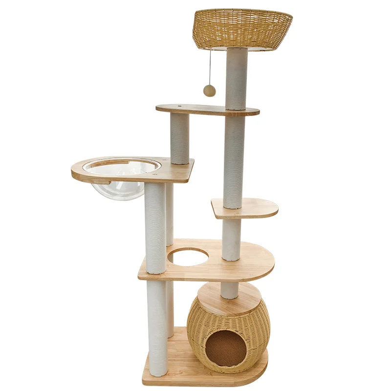 

Solid wood cat frame Tree climbing frame Cat scratching board Custom cat climbing frame Solid wood forCTS-017