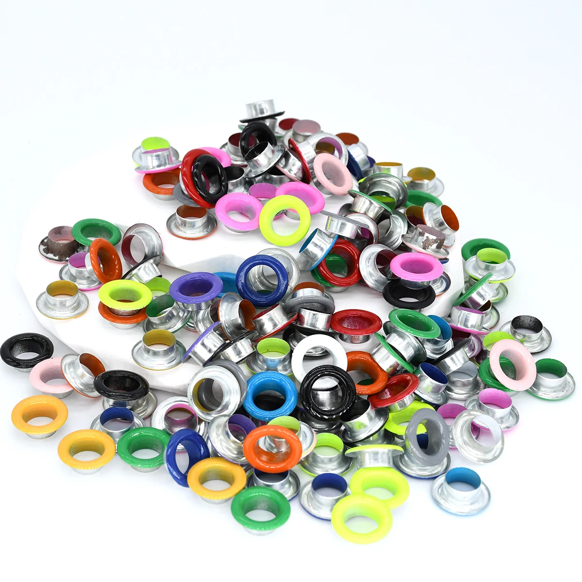 100sets Metal Eyelets Grommets Metal Hole Eye Rings Mix Color For Leathercraft DIY Shoes Belt Cap Bag Tags Clothes Scrapbooking