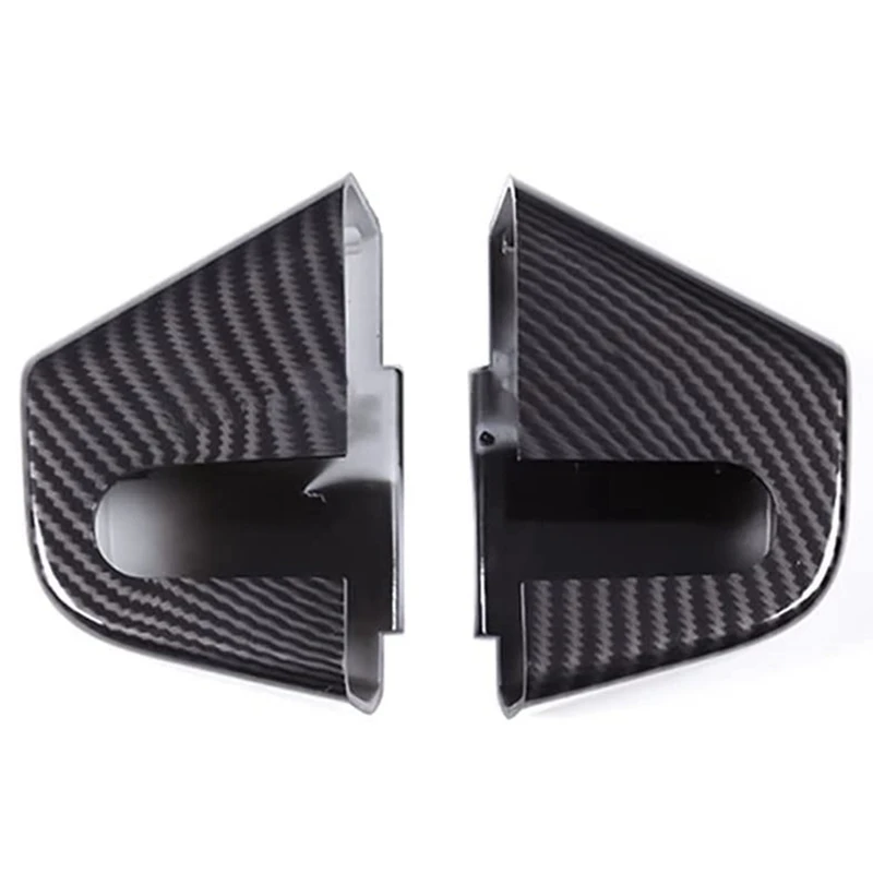 Car Armrest Box Screw Cover Trim For Land Rover Defender 90 110 2022-2023 Spare Parts Accessories ABS Carbon Fiber