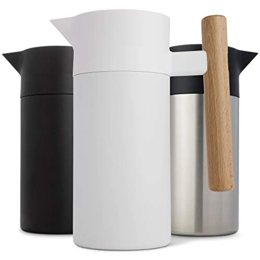 

Термос для кофе 40 унций (1 л) - Термокувшин из нержавеющей стали с двойными стенками и вакуумной изоляцией - Дорожный термос для кофе