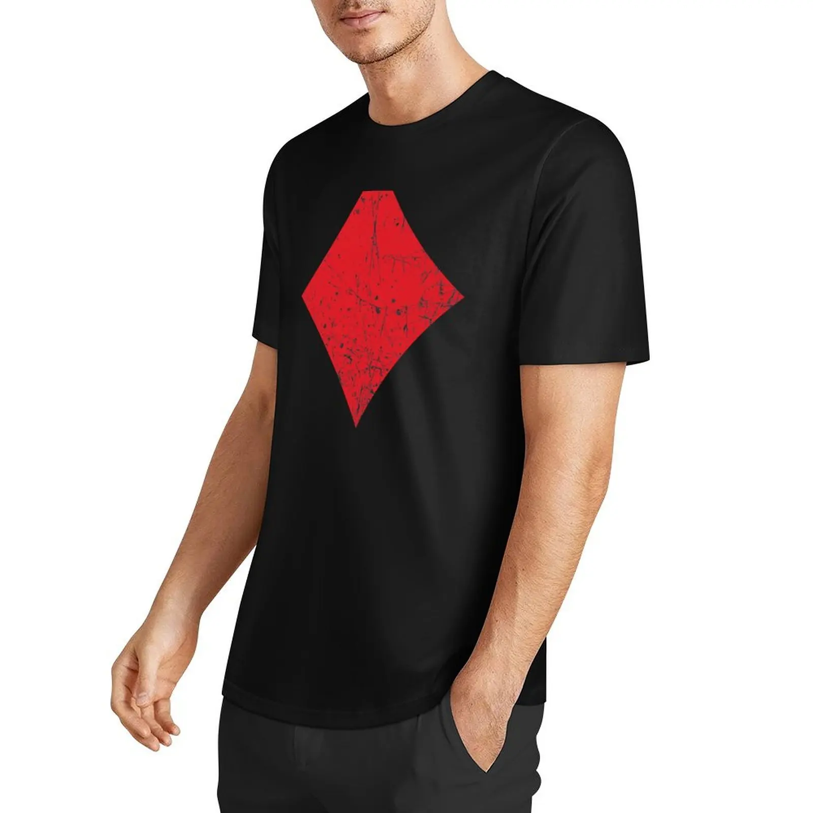 Diamong Playing Cards SIgn Red T-Shirt sweat anime tshirt mens champion t shirts