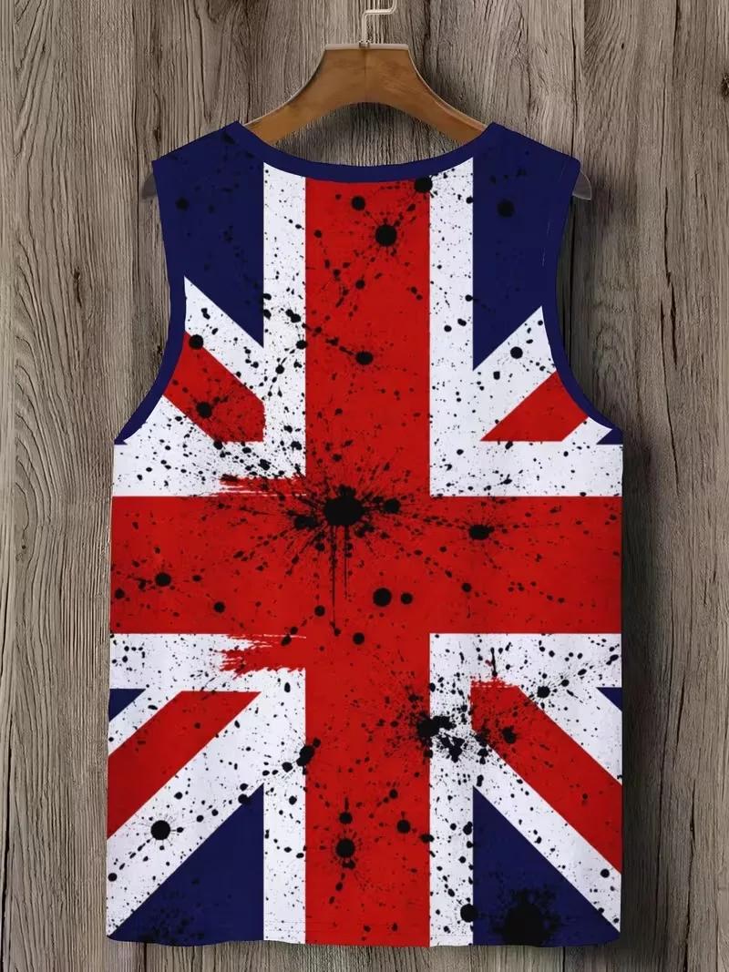 England British Flag 3D Print Tank Top Men's Summer Sleeveless T Shirts Harajuku Streetwear Bodybuilding Tops Casual sports Vest