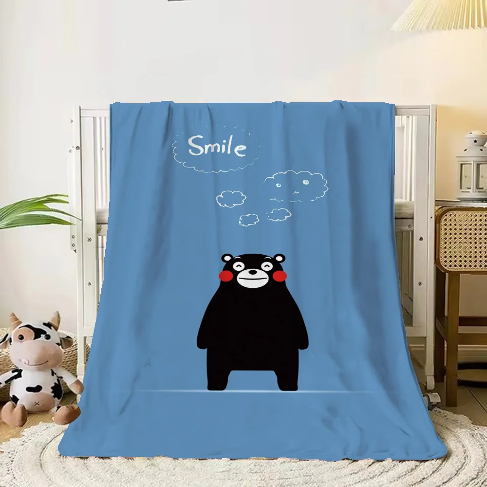 Kumamon Picnic Throw Blanket 150x200 Knitted Plaid Thin Wadding Blanket for Sofa Decoration Luxury Blankets & Throws Beach Towel