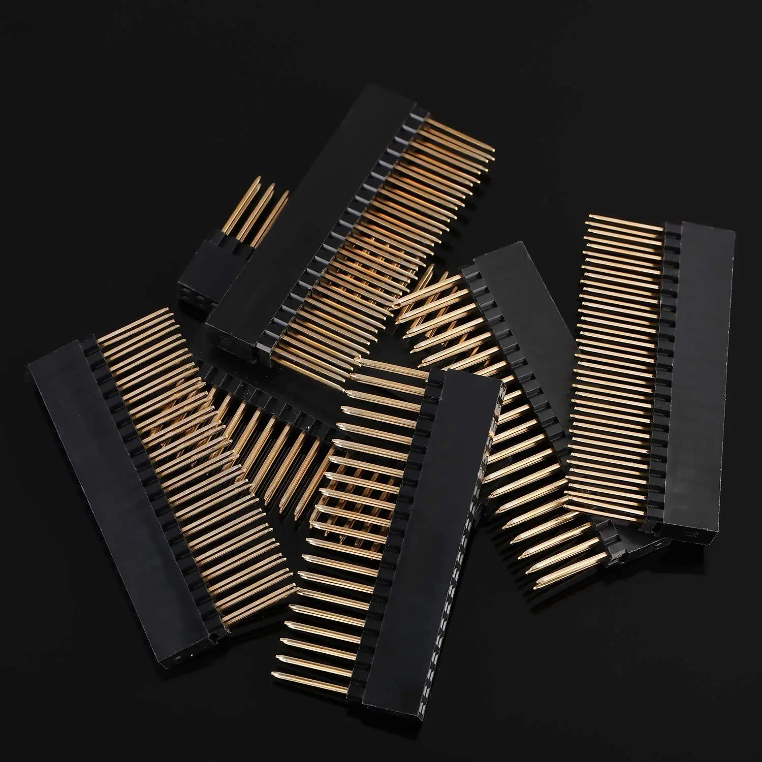 8PCS,2X20(40 Pin) Extra Tall Female 0.1 Inch Pitch Stacking Header for Raspberry Pi A+/B+/Pi 2/Pi 3 Extra Tall Header