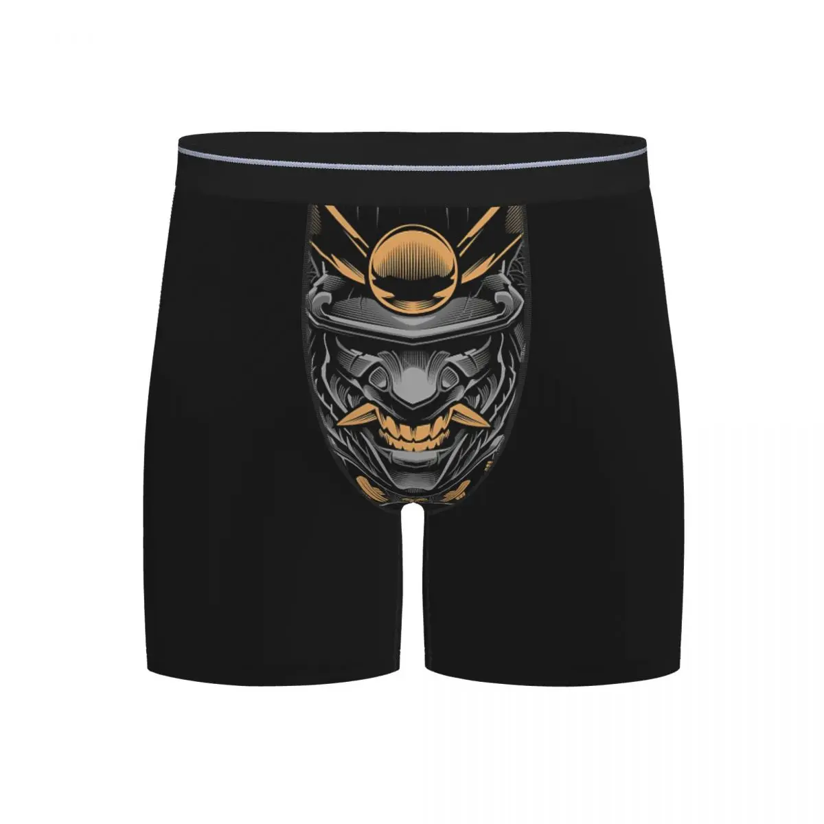 Samurai Helmet Manga Art - Dark Ver Underpants Breathbale Panties spoof funny Male Underwear Boxer Briefs extended underwear