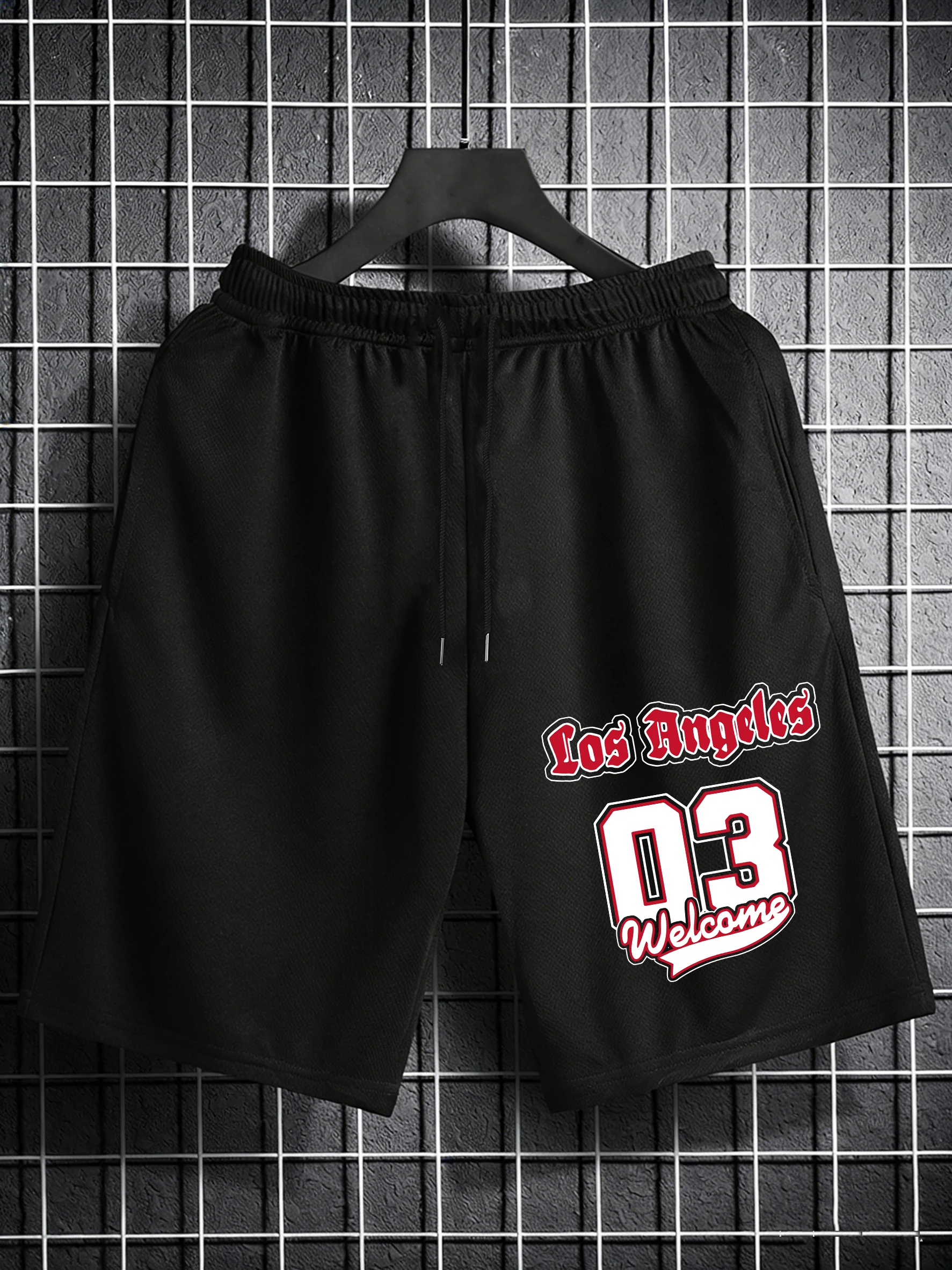 

Мужские шорты с принтом «Welcome To Los Angeles Number 03», широкие, удобные, в стиле стритвир, эластичные, летние, для спортзала