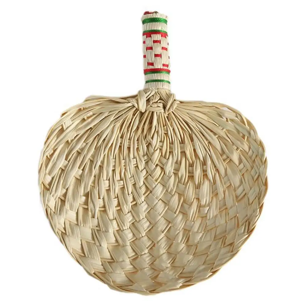 Éventail de feuilles de queue de chat tissé à la main, Mini éventail d'été en forme de cœur, petit éventail pour bricolage, Bouquet Floral, matériaux décoratifs, décoration de maison