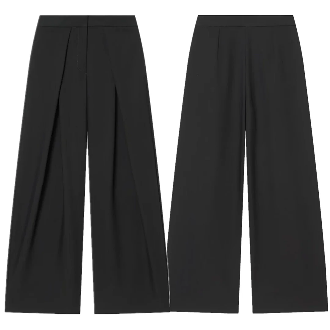 

Maxdutti Minimalist Party Pleated Spring Summer High Waist Suits Pants For Woman Women's Pants And Trousers Woman clothes