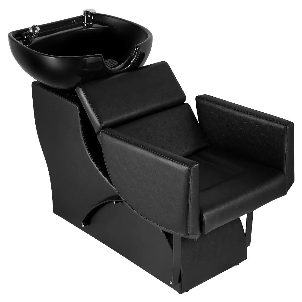 Barber Shampoo Chair Black Hair Salon Washing Chair with Ceramic Basin Comfortable Barber Salon Equipment for Sale