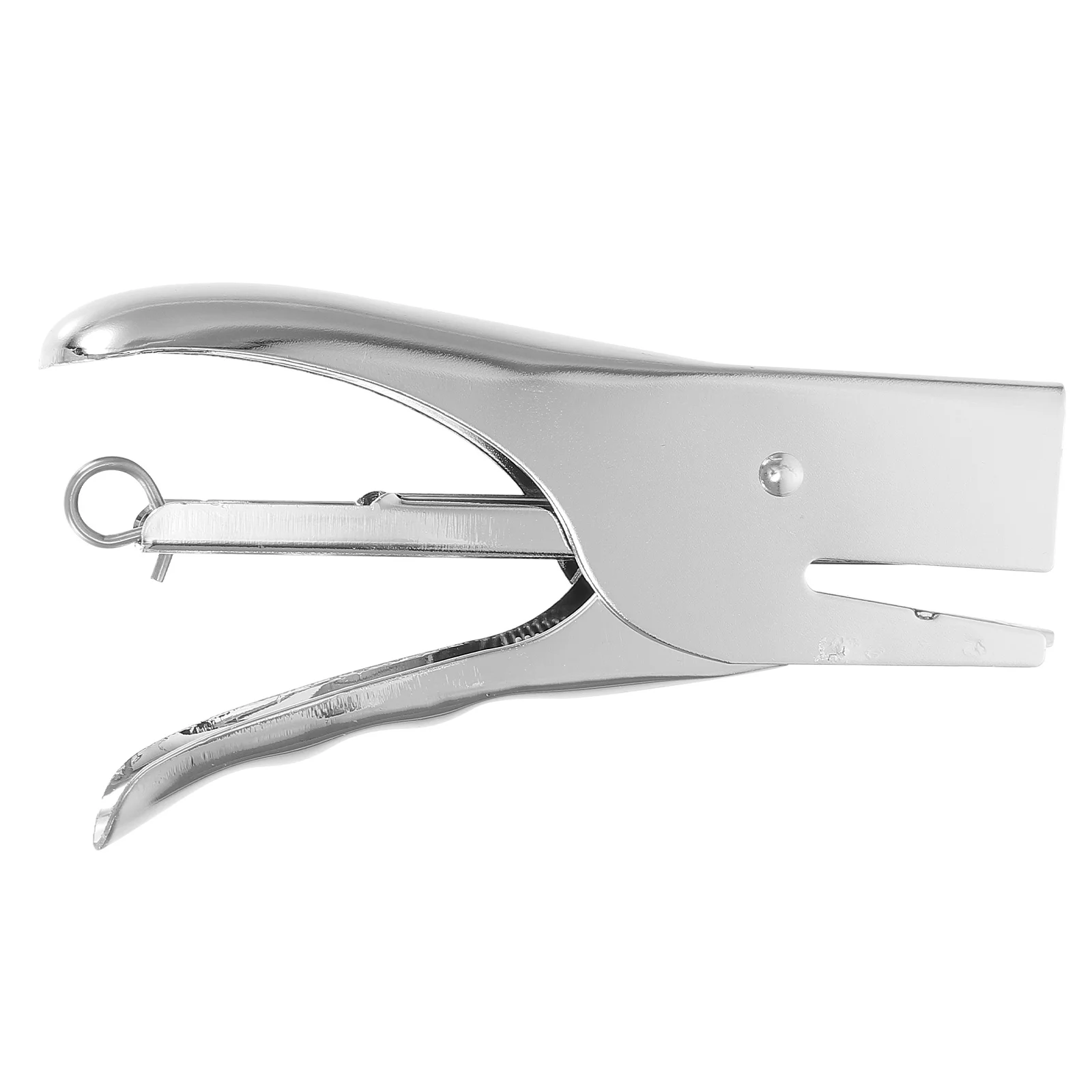 1pc 20 Sheets Plier Stapler No-Jam Hand Grip Metal Stapler Save Effort Stapler without Stitching Needle (Silver)