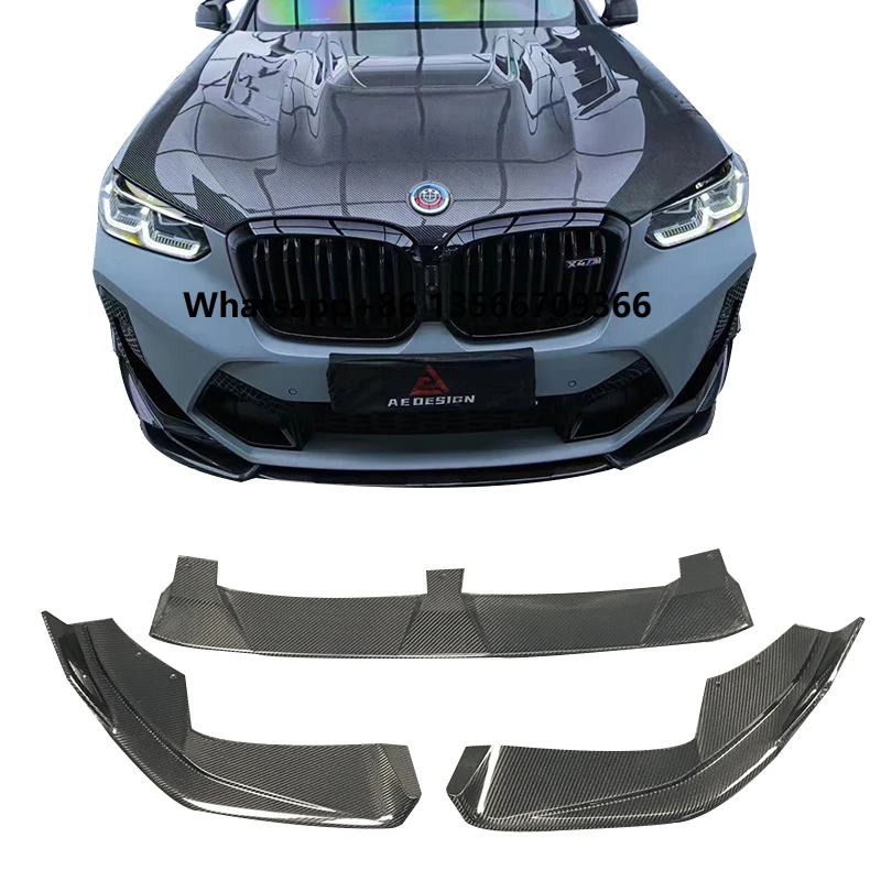 

High Quality Car Part Carbon Fiber Front Lip Front Bumper Lip for X4M F98 X3M F97 LCI 2022 Perfect Fitment