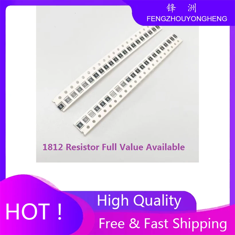 السفينة حرة 50 قطعة 1812 1K 2.2K 10K 100K 0R 10K أوم 5%s SMD رقاقة المقاوم 0R ~ 10M 1/2W 10R 100R 220R 330R 470 أوم 1R.5/6/7/8/9/R/K #1