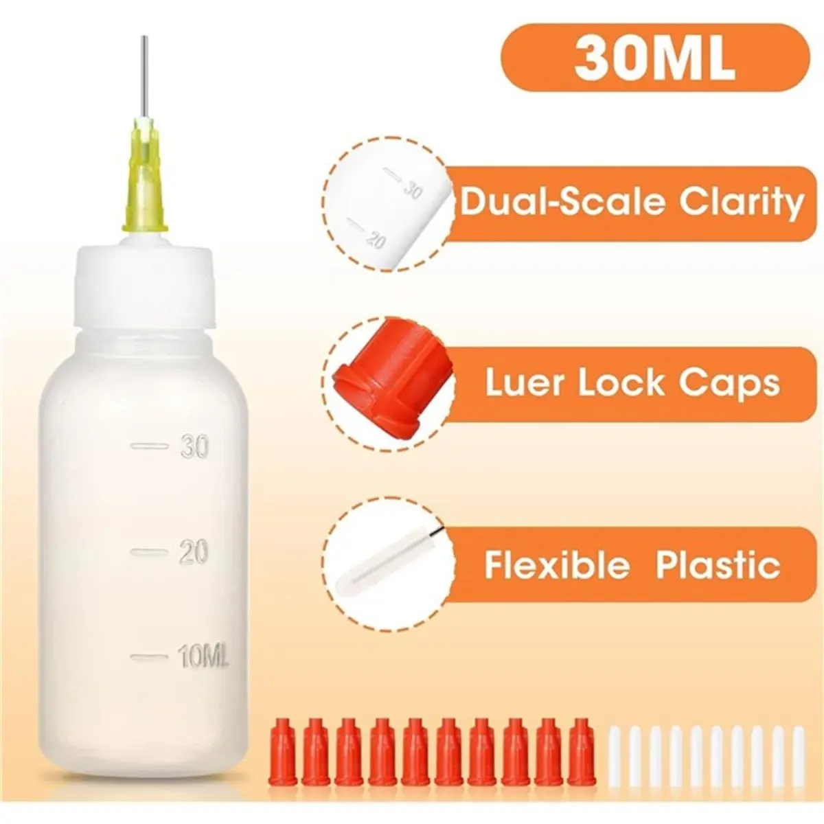 Promotional-Needle Tip Glue Squeeze Bottle,30cc Glue Bottles with Blunt Needle Tip Applicator Dispenser Bottle