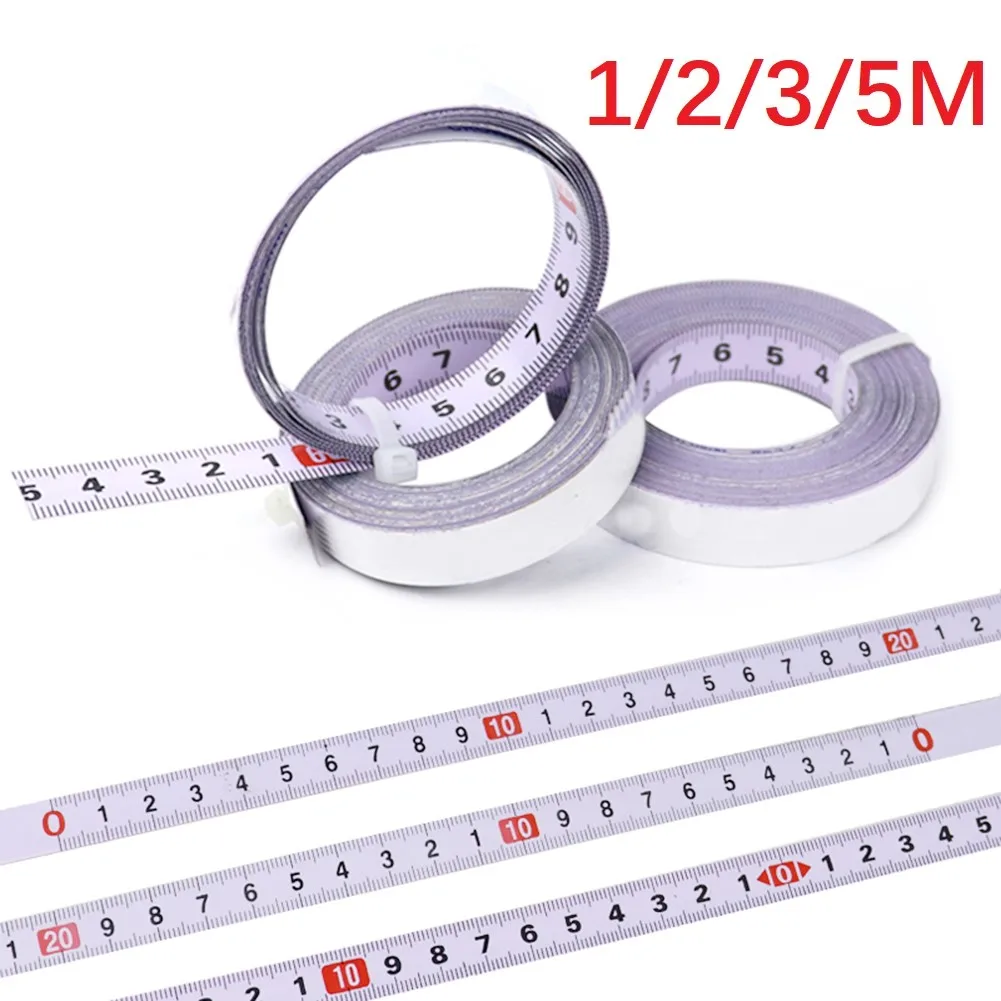 1-5M Self Adhesive Metric Miter Track Tape Measure Scale Ruler Woodworking Tools Ferramentas Herramientas Multimeter Taladro